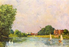 Tamigi a Hampton Court di Sisley