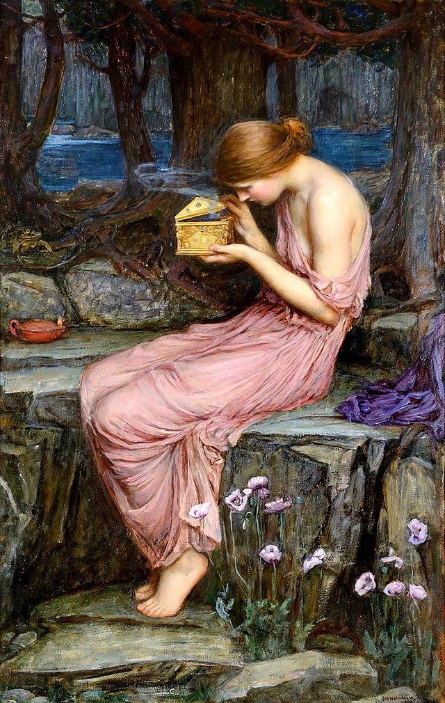 Psiche apre la scatola l'oro di John William Waterhouse
