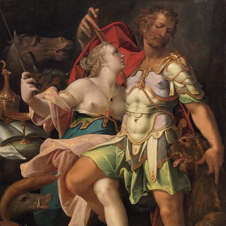 Circe e Ulisse. Bartholomäus Spranger